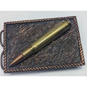 Vintage 30-06 Springfield Rifle Bullet Casing Bergamot Belt Buckle